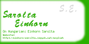 sarolta einhorn business card